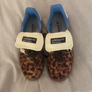 Wales Bonner x Adidas Kids Leopard Print Sneakers - Brown & White